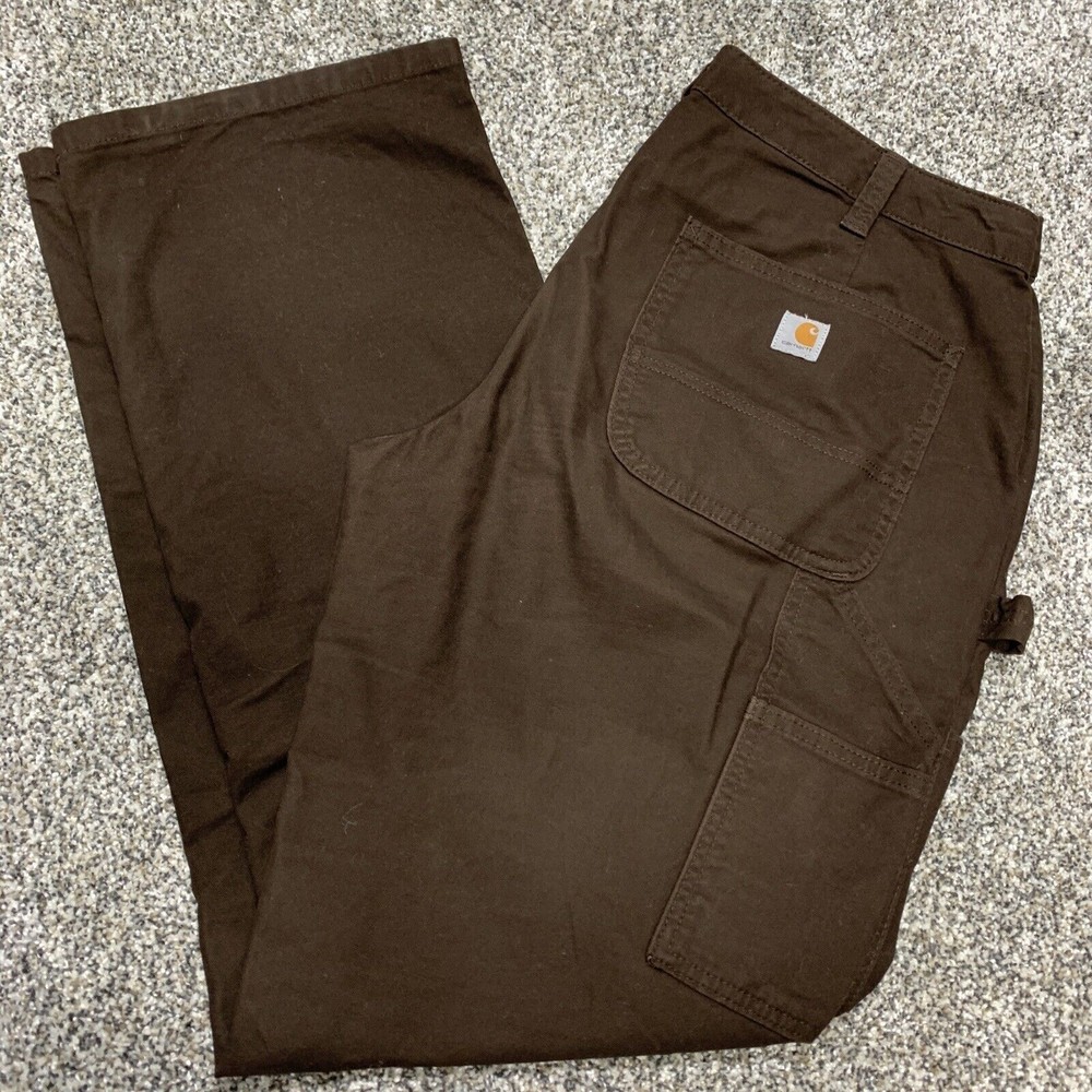 Carhartt Women's Original Fit Crawford Pant Utility Work Dark Brown Sz 14 Tall
